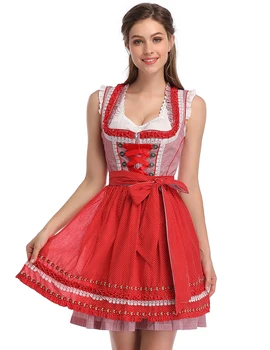 [Gemany Size] Женское немецкое платье KOJOOIN Dirndl, комплект костюмов для Баварского Октоберфеста, карнавала на Хэллоуин